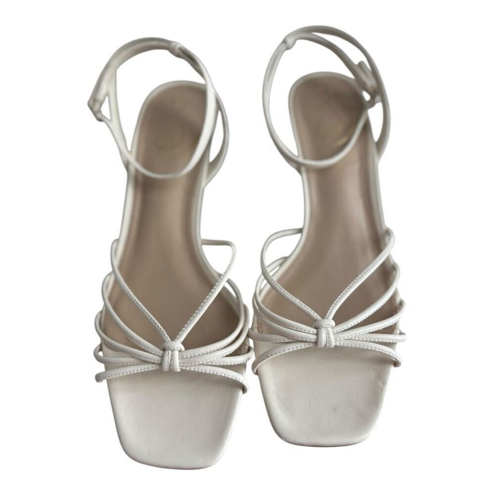 Sam Edelman Philippa Sandal Pearl Women’s Size 8.5 Ivory Embellished Kitten Heel - Picture 3 of 11